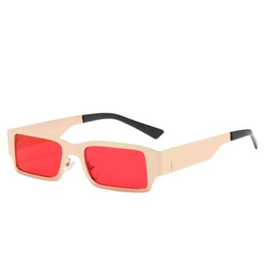 Imagem de VFDHN Óculos de Sol Vintage Fashion Retrô Retangular Feminino Masculino Punk (TYJ306-5)