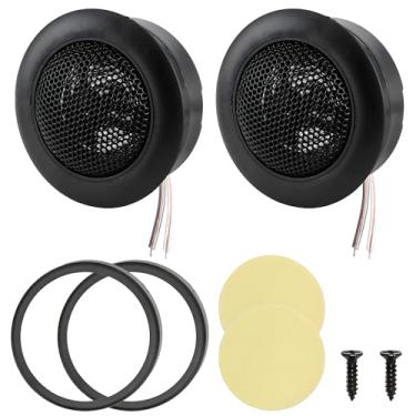 Imagem de MAYWILLA Tweeters de carro, 2 peças mini tweeter de carro com adesivos 800W alto desempenho mini domo tweeter alto-falantes para todos os carros