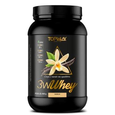 Imagem de Whey protein gold 3w topway 900g sabor Baunilha concentrado isolado e 