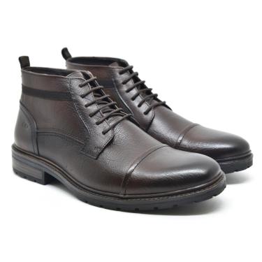 Imagem de Bota Masculina Democrata Astro Couro Cadarço Garage Confortável 301102-Masculino
