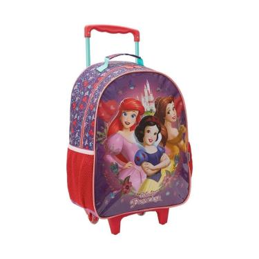 Imagem de Mochila com Rodas Escolar 14 Princesa Disney Cast-Feminino