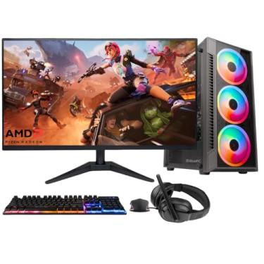 Imagem de PC Gamer Completo BluePC FORCE, AMD Ryzen 5, Radeon RX, 16GB DDR4, SSD 256GB, Fonte 500W, Monitor LED 20" - PGBP-FOR107