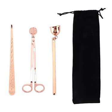 Imagem de Conjunto de acessórios para velas MUNEFE, cortador de pavio para velas, kit de cuidados com velas, 3 peças de aparador de pavio para decoração de casa
