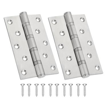 Imagem de Dobradiças de aço inoxidável 304 com rolamento de esferas, pino não removível, reforçadas para portas internas e externa