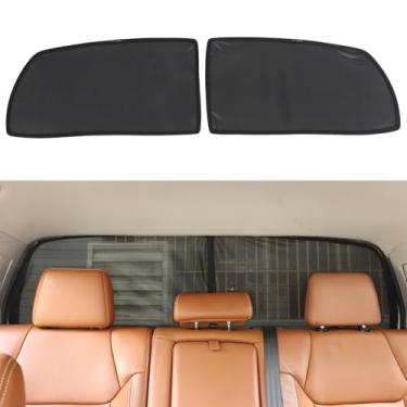Imagem de HIRUFAIT Persiana de janela compatível com Toyot@ Tundra 2007-2021, tela lateral de malha respirável para bebês, bloqueador de proteção contra raios UV (porta-malas, 2 peças)