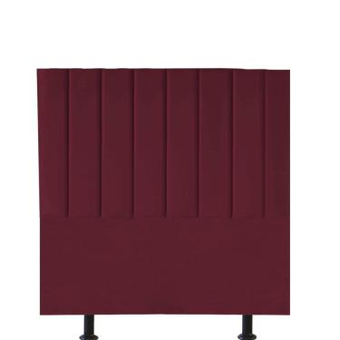 Imagem de Cabeceira Estofada Carla 100cm Solteiro Para Cama Colchão Box Quarto Suede Bordô - Aurora Line