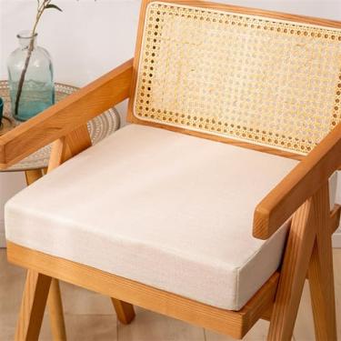 Imagem de Reyox Almofada quadrada antiderrapante para cadeiras reclináveis, poltronas 5 cm de espessura marfim 45,7 x 45,7 cm