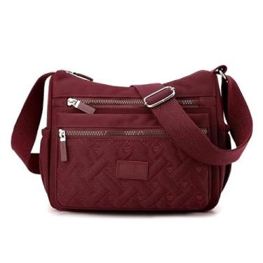 Imagem de GTIANHE-TAN Bolsa tiracolo feminina à prova d'água cor sólida preta rosa casual bolsa mensageiro, One Size, Sem Pedra Preciosa