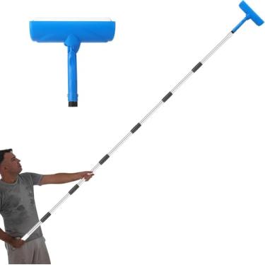 Imagem de Rolo de pintura de teto sem kit de gotejamento, rolo de pintura de teto de 25 cm com escudo e cabeça ajustável