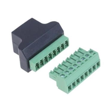 Imagem de Adaptador de terminal RJ45 para parafuso rj45 fêmea para conector de 8
