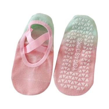 Imagem de Meias De Pilates Antiderrapantes Femininas Com Bordado De Cereja Desig