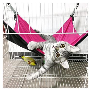 Imagem de Camas para animais de estimação rede para gatos cama quente para animais de estimação tapete de gato macio e aconchegante cama suspensa de lã para filhotes de gatos almofada de cama gaiola de dormir