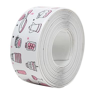 Imagem de Fita para Cozinha e Banheiro de Vedação Autoadesiva Fogão Banhada Chuveiro Vaso Sanitário Cantos Parede Piso Junções Lacunas Alta- PVC Ferramenta Domé