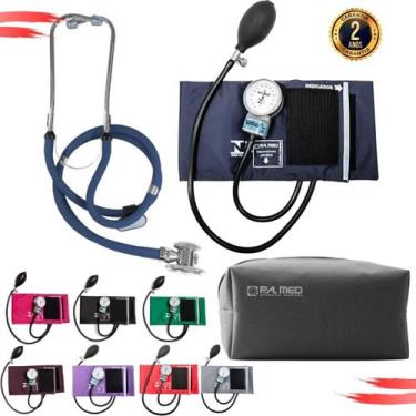 Imagem de Aparelho Pressão Esfigmomanômetro Aneroide + Estetoscópio Rappaport Du