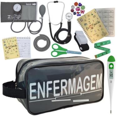 Imagem de Kit Enfermagem Profissional Glicose Estagio Saude Completo - PREMIUM, 