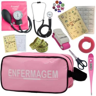 Imagem de Kit Enfermagem Profissional Glicose Estagio Saude Completo - PREMIUM, 