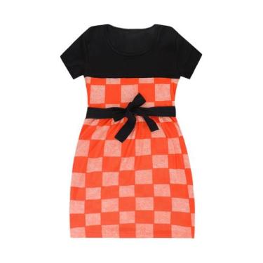 Imagem de Vestido Xadrez Vermelho com Faixa - Big Bless, 6