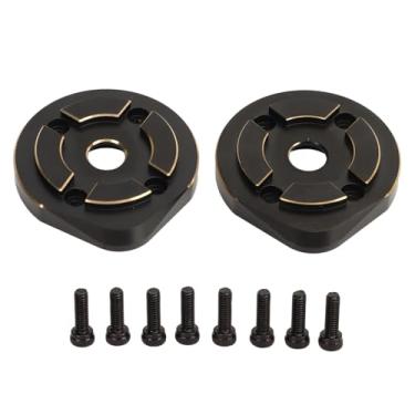 Imagem de SIWOTED 2 unidades RC placa de cobertura de portal de carro de latão dianteiro traseiro tampa de copo de engrenagem para axial Capra SCX10 III AR45P 1/10