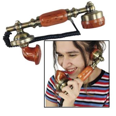 Imagem de Gancho Monofone Telefone Fixo Retro Decoraçao Estilo Vintage Casa Hote