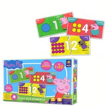 Imagem de Quebra Cabeça Ensinando Números Peppa Pig Porquinha Peppa, Colorido