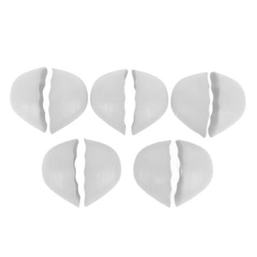 Imagem de SIWOTED 5 pares de enchimento de sapato redondo de espuma PU grosso e macio enchimento de almofada de dedo do pé preenchimento de sapato de meio tamanho para mulheres e homens (Cinza)