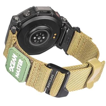 Imagem de DAVILANE Pulseira de substituição compatível com Amazfit T-Rex 3, pulseira de relógio de nylon resistente com design de gancho G e crachá
