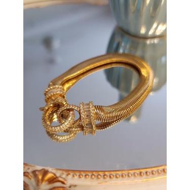 Imagem de Pulseira Feminina Banhada a Ouro 18K com Zircônias Cúbicas, Liga Metálica, 20cm, Dourado, Estilo Moderno, 24 Pedras