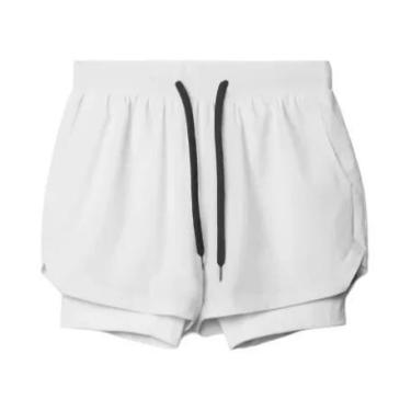 Imagem de Shorts Esportivos Masculinos 2 Em 1 2025 Camada Dupla Respirável Para 