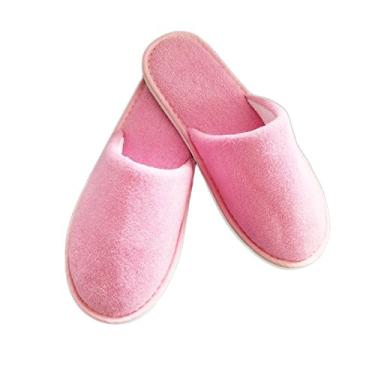 Imagem de MineSign Pantufas femininas masculinas para uso ao ar livre, para uso interno, inverno, espuma, rosa, 6-6.5