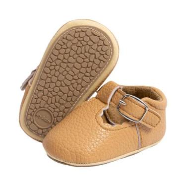 Imagem de Sapatos Retro De Couro PU Para Meninas Bebê, Primavera E Outono, Sola 