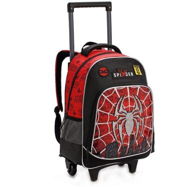 Imagem de MOCHILA DE RODINHA INFANTIL ESCOLAR MENINO SPIDER ARANHA-Unissex