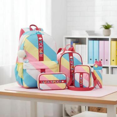 Imagem de Kit Mochila Costas Lilica Ripilica Vibrant Completa 5peças