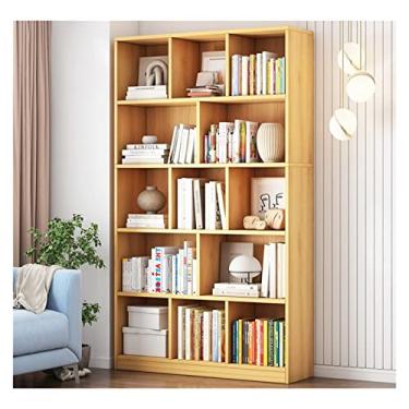 Imagem de Estante simples armário de treliça, piso contra a parede prateleira armário para sala de estar quarto casa moderna estante alta (tamanho : 60 x 24 x 178 cm bordo + porta) ()