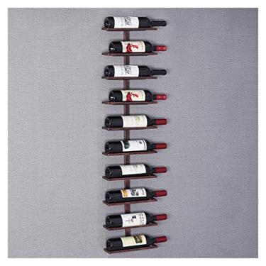 Imagem de HHHJQFAAT Prateleiras de vinho, suporte de exibição de garrafas de vinho de metal para cozinha, prateleira de vinho para decoração de bar/cozinha/armário, /2 garrafas ()