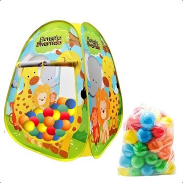 Imagem de Toca Barraca Infantil Floresta Divertida Dobravel Com 50 Bolinhas Colo