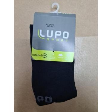 Imagem de Meião Futebol Infantil Atoalhado Lupo Sport 2810., 25-28, Preto