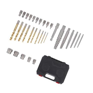 Imagem de XUXHOU Conjunto de Extrator de Parafuso, Extratores Multi Estrias de Aço CrMo HSS Com Design Espiral Reverso para Porcas Descascadas e Parafusos Quebrados