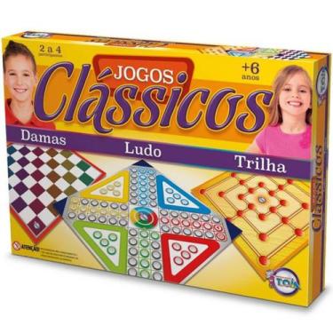 Imagem de Jogos Clássicos 3 em 1 Damas/Ludo/Trilha Tóia - 12133 - Toia