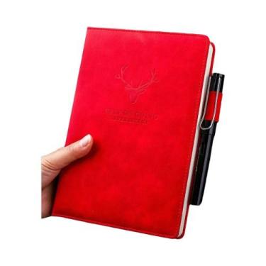 Imagem de Caderno De Couro Super Grosso A5 Com 360 Páginas, Diário De Trabalho P