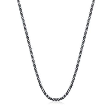 Imagem de Corrente Pipoca Envelhecida 45cm Bali Prata 925