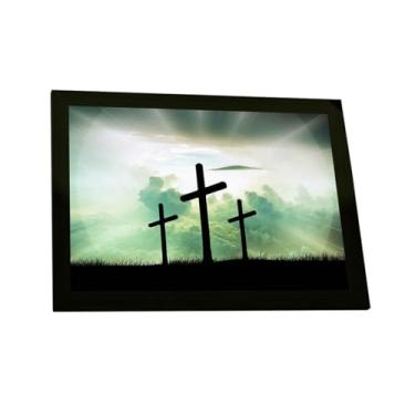 Imagem de Quadro Decorativo Religioso Cruzes Jesus Cristo Decoração Poster Quarto Sala