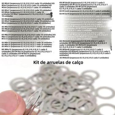 Imagem de Arruelas Planas Ultrafinas De Aço Inoxidável 304 M2x5 a M40x50 Kits De