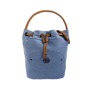 Imagem de Bolsa mochila sacola feminina jeans - Gloria, Azul claro, M
