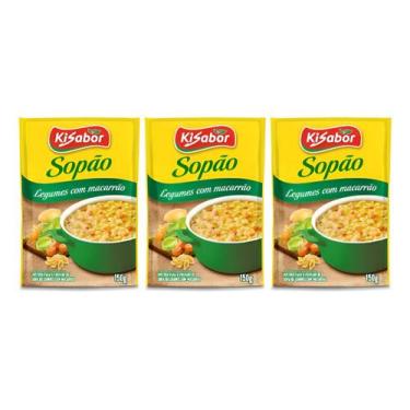 Imagem de Kit C/3 Sopão Legumes Com Macarrão Kisabor 150g
