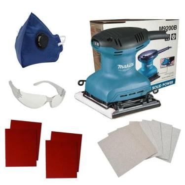 Imagem de Lixadeira orbital Makita M9200b 14000 Opm 180w + Mascara, 110V