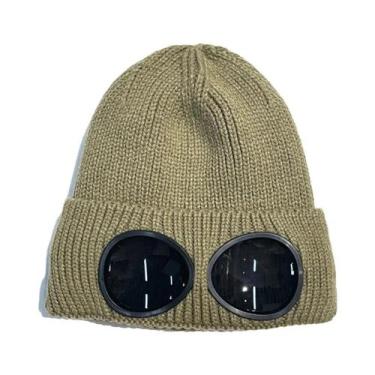 Imagem de Gorro De Inverno Unissex Tricotado Com Óculos, À Prova De Vento, Quent