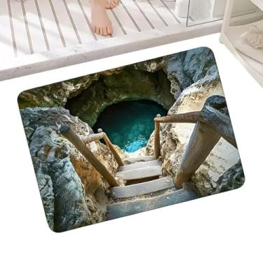 Imagem de Tapetes 3D, ilusão de ótica, tapete de veludo macio antiderrapante, tapetes de área 3D, ilusão de ótica, para sala de estar, banheiro, cozinha, entrada, varanda, chão, interior, exterior, escritório