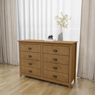 Imagem de Cômoda 8 Gavetas Topázio Freijó Madeira Pinus - Finestra