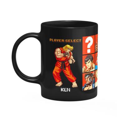 Imagem de Caneca Gamer - Street Fighter Player Select Ken - Preta