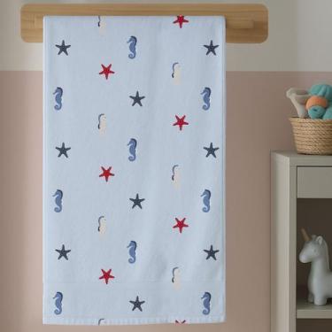 Imagem de Toalha Estampada Grande Infantil Fundo do Mar Oceano Banho Praia Pisci